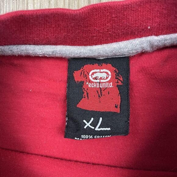 Ecko Unltd Shirt Mens XL Red 1972 Graphic Hip Hop Streetwear Logo Tee Cotton - Picture 6 of 12